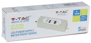 v-tac Zasilacz LED V-TAC 60W 12V 5A IP67 Hermetyczny Filtr EMI VT-22065 - Zasilacze i transformatory - miniaturka - grafika 4
