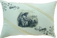 Poduszki dekoracyjne - My Flair 24.14ra anioł poduszka, 30x45x14 cm, z wypełnieniem, 50% bawełna, 50% poliester, pranie ręczne, beżowy z czarnym/szarymi motyw 24.14RA - miniaturka - grafika 1