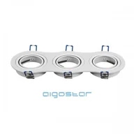 Oprawy, klosze i abażury - Aigostar OPRAWA SUFITOWA M1030R-03 BIAŁA OKRĄGŁA POTRÓJNA 004469 - miniaturka - grafika 1