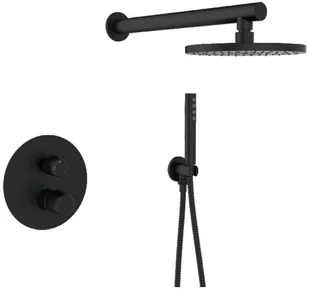 Laveo Laveo Pretto bateria natryskowa podtynkowa ścienna bez zestawu natryskowego czarna BAO 701P BAO 701P - Baterie podtynkowe - miniaturka - grafika 3