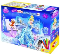 Puzzle - Unbekannt Lisciani puzzle gry Color Plus Riesen Silhouette Cinderella 39838 - miniaturka - grafika 1