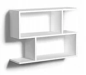 Półki do salonu - Nowoczesna Biała Półka Wisząca S8-Z21 - miniaturka - grafika 1