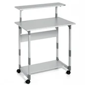Stoły i stoliki do biura - Durable Stolik do komputera SYSTEM COMPUTER TROLLEY 80 VH szary /371810/ DU1030-5 - miniaturka - grafika 1