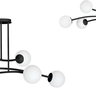 EULUNA Lampa sufitowa Major, czarna, 6-punktowa - Lampy sufitowe - miniaturka - grafika 2