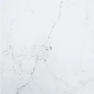 Meble modułowe i akcesoria - vidaXL Lumarko Blat stołu, biały, 60x60 cm, 6 mm, szkło ze wzorem marmuru 322255 - miniaturka - grafika 1