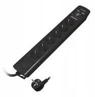 Listwy zasilające - Listwa Przeciwprzepięciowa Przedłużacz Usb 3m 6g - miniaturka - grafika 1