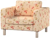 Pokrowce na meble - Dekoria pl pl Pokrowiec na fotel Karlstad krótki kwiatki na kremowym tle 89 x 89 x 64 cm Londres 619-143-88 - miniaturka - grafika 1