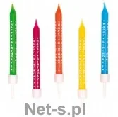 AMSCAN Świeczki kolorowe z nadrukiem 10 sztuk GXP-613071 - Kinder party - miniaturka - grafika 2