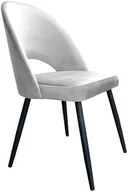 Krzesła - Atos Krzesło ISKAR VELVET jasno szare nowoczesne z kubełkowym oparciem POLO-MG39 - miniaturka - grafika 1
