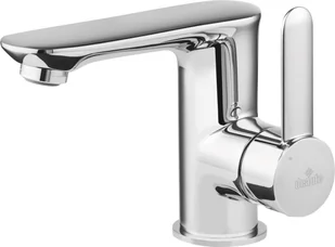 Deante Bateria umywalkowa z boczną dźwignią 12,6cm z korkiem click-clack z przelewem ,chrom Kalia BGK 021N - Baterie umywalkowe - miniaturka - grafika 3