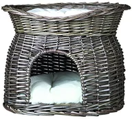 Legowiska dla kotów - Trixie 2873 koty kosz wiklinowy kosz w kształcie wieży z poduszka 4053032028739 - miniaturka - grafika 1