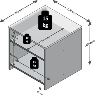 FMD Mobel FMD Stolik kawowy z półką, kolor dębowy - Ławy i stoliki kawowe - miniaturka - grafika 11