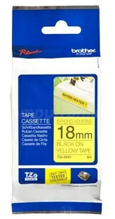 Brother TZES641 Taśma Laminowana - nadruk czarny, żółte tło, 18mm - Etykiety do drukarek - miniaturka - grafika 2
