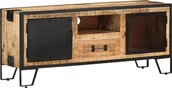 Szafki RTV - vidaXL Szafka pod telewizor 110x31x46 cm surowe drewno mango 328284 - miniaturka - grafika 1