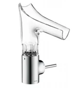 Baterie umywalkowe - Hansgrohe Starck V Bateria umywalkowa szklana chrom 12123000 - miniaturka - grafika 1