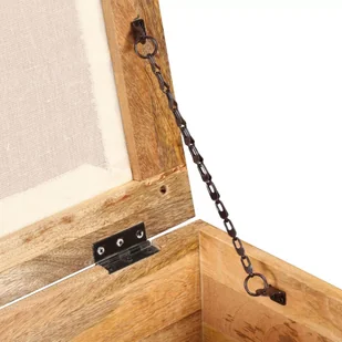 vidaXL Skrzynia z siedziskiem, lite drewno odzyskane, 40 x 45 cm - Szafki do salonu - miniaturka - grafika 7