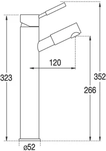 Blue Water bateria umywalkowa wysoka Denver DEN-BUW.050 złota - Baterie podtynkowe - miniaturka - grafika 3