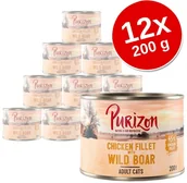 Mokra karma dla kotów - Purizon Purizon Adult, 6 x 200 g  - Filet z kurczaka z indykiem i łososiem - miniaturka - grafika 1