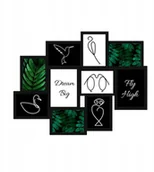 Ramki na zdjęcia - NA Multiramka 10 zdjęć 64 x 50 cm czarna - miniaturka - grafika 1