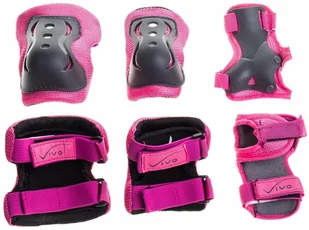 Vivo Ochraniacze na łyżworolki JR-510 różowo-srebrne 452910 - Ochraniacze - miniaturka - grafika 2