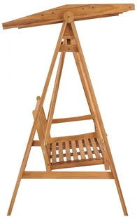 vidaXL Lumarko Huśtawka ogrodowa z poduszką taupe, 170 cm, drewno tekowe 3062885 - Huśtawki - miniaturka - grafika 5