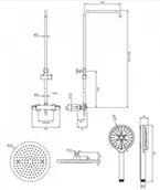 Zestawy prysznicowe - Omnires Y Zestaw prysznicowy termostatyczny ścienny z deszczownicą chrom SYSY10/N/6CR - miniaturka - grafika 1