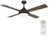 Wentylatory sufitowe - Faro Barcelona 33702 - Wentylator sufitowy ICARIA z pilotem 2xE27/20W/230V brązowy - miniaturka - grafika 1