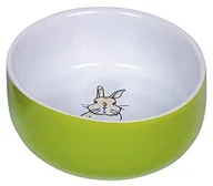 Miski dla psów - Nobby 73768 miska ceramiczna Rabbit, zielony/biały - miniaturka - grafika 1