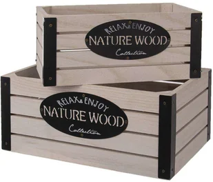 Orion Skrzynka drewniana skrzynia pojemnik NATUREWOOD 31x21x13cm do przechowywania koszyk na warzywa owoce 731042 - Pudła i pojemniki do przechowywania - miniaturka - grafika 3