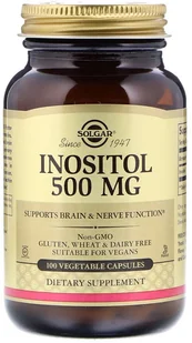 SOLGAR SOLGAR Inositol 500mg 100vegcaps - Witaminy i minerały dla sportowców SOLGAR SOLGAR Inositol 500mg 100vegcaps - Witaminy i minerały dla sportowców - miniaturka - grafika 1