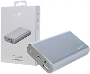 Aukey PB-AT10 Grey ultraszybki aluminiowy Power Bank | 10050 mAh | 3xUSB | 5.4A | Quick Charge 3.0 | kabel micro USB - Ładowarki do telefonów - miniaturka - grafika 5