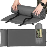 Karimaty - Springos Mata samopompująca 186 cm z poduszką mata turystyczna biwakowa z pokrowcem szara PM035 - miniaturka - grafika 1