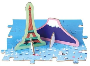 Janod Puzzle Edukacyjne z Figurkami 3d Cuda Świata 350 Elementów 7 +, - Puzzle - miniaturka - grafika 8