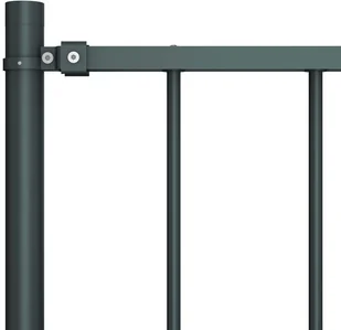 VidaXL Panel ogrodzeniowy ze słupkami, kryta proszkowo stal, 1,7x1,25m 145214 VidaXL - Ogrodzenia - miniaturka - grafika 3