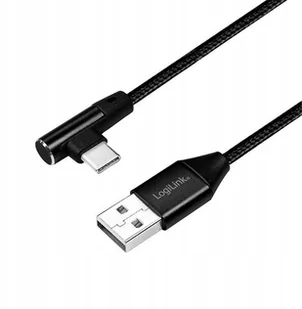 LogiLink USB-C 0.3m kątowy czarny CU0137 - Kable USB - miniaturka - grafika 3