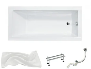 Besco 180x80 Modern Slim + Syfon #WAM-180-SL - Wanny - miniaturka - grafika 5