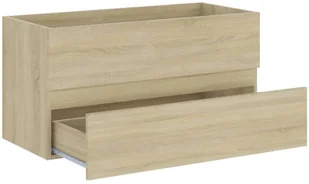vidaXL Szafka pod umywalkę, dąb sonoma, 90x38,5x45 cm, płyta wiórowa vidaXL - Szafki łazienkowe - miniaturka - grafika 5