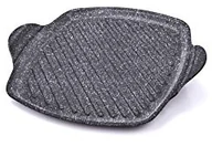 Patelnie - Moneta walut Gusto kratka kwadratowa, aluminiowa, czarna, 32 x 27 x 4 cm 0117274425 - miniaturka - grafika 1