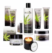 Zestawy kosmetyków damskich - INDIA Cosmetics Zestaw NATURALNYCH kosmetyków konopnych z SZAMPONEM i MASKĄ - miniaturka - grafika 1