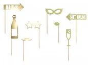 Sylwester - PartyDeco Gadżety do zdjęć mix złoty KNP24-019 - miniaturka - grafika 1