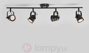 4-punktowa lampa sufitowa LED Leonor, czarno-złoty - Lampy sufitowe - miniaturka - grafika 4