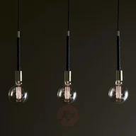 Lampy sufitowe - Markslojd 106708 Saddle Pendant 3L Brass-Black 106708 - miniaturka - grafika 1