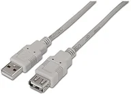 Kable komputerowe i do monitorów - AISENS aisens A101  0014  kabel przedłużający (3 m do przedłużania kabla USB 2.0 USB 2.0, nadaje się do konsoli do gier, aparatów cyfrowych, kamer internetowych, drukarek, mysz), beżowy A101-0014 - miniaturka - grafika 1