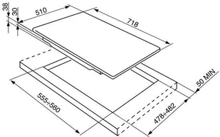 Płyta gazowa do zabudowy Smeg PIANO P705ES - Płyty gazowe do zabudowy - miniaturka - grafika 3