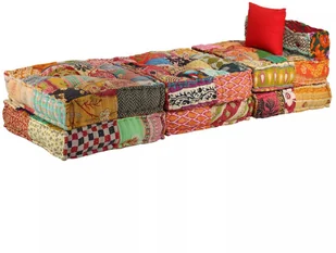 vidaXL Patchworkowa sofa modułowa, 3-osobowa vidaXL - Sofy i kanapy vidaXL Patchworkowa sofa modułowa, 3-osobowa vidaXL - Sofy i kanapy - miniaturka - grafika 7