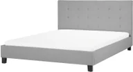 Łóżka - Beliani Łóżko jasnoszare tapicerowane 160x200 cm LA ROCHELLE - miniaturka - grafika 1