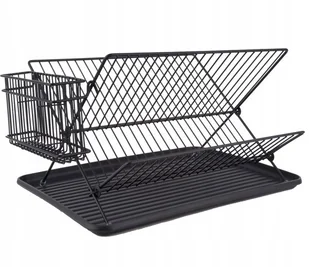 Ociekacz do naczyń czarny Present Time PT3116BK - Suszarki do naczyń - miniaturka - grafika 2