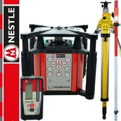 Sprzęt geodezyjny - Nestle Niwelator obrotowy PULSAR HV-R Statyw korbowy 3,2m SurvGeo + Łata laserowa 2,4m SurvGeo - miniaturka - grafika 1