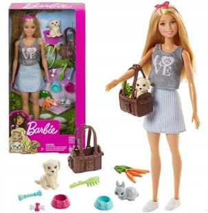 Mattel Lalka Opiekunka z Pieskiem Zwierzątka FPR48 - Lalki dla dziewczynek - miniaturka - grafika 5