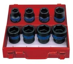 KING TONY zestaw nasadek udarowe krótkie 3/4 8szt 19-38mm (6408MP) - Klucze i nasadki - miniaturka - grafika 2